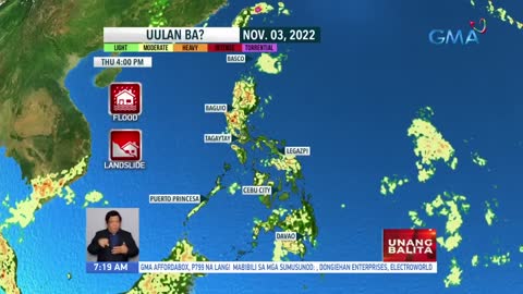 Weather update as of 7:19 AM (November 03, 2022) | UB
