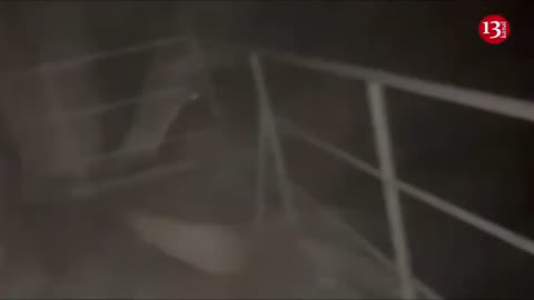 Recent video captured by Ukrainian drones of the landing ship shows Russians attempting to