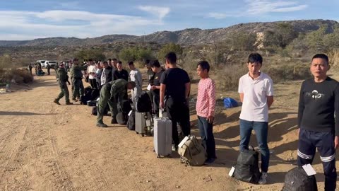 Groups of "mostly Chinese men" crossing illegally into the United States at the border in California