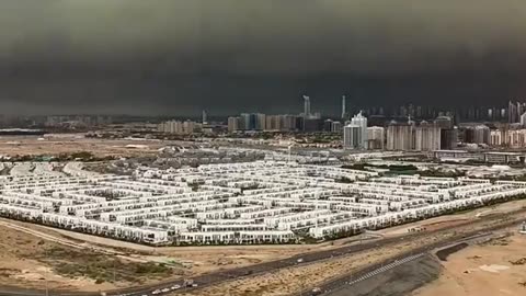BREAKING: Timelapse of massive storm in Dubai that caused a biblical flood