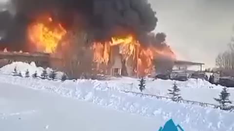 A Factory in Krasnoyarsk, Russia is Burning
