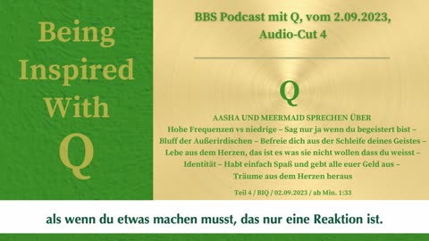 Q BIQ Audio Cut 4 vom 02.09.2023 ab Std: 1:33
