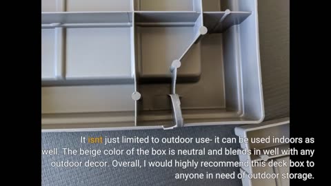 See Feedback: Suncast 22-Gallon Small Deck Box - Lightweight Resin Indoor/Outdoor Storage Conta...