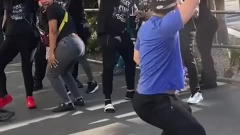 Mad Dance in public place