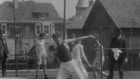 High School Field Exercises, Missouri Commission (1904 Original Black & White Film)