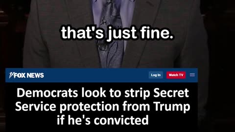 Democrat Bill to Drop Trump's Secret Service Protection if Convicted
