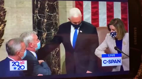 VP Pence receives the Golden Handshake...