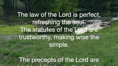 The Law of the Lord is Perfect. Psalm 19: 7-9