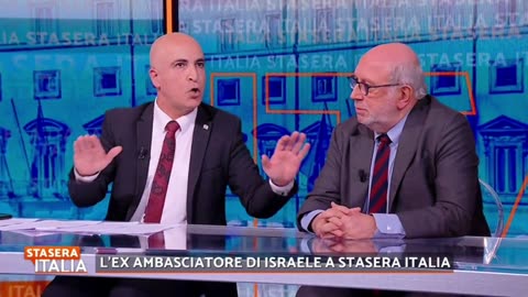 NWO, ISRAELE: Nazismo sionista ex ambasciatore, Rete4 Stasera Italia, Gaza