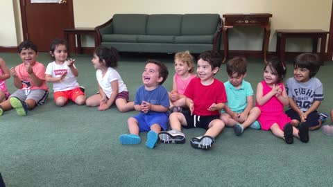 Little Boy Can’t Stop Laughing Contagiously During Music Class