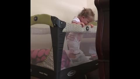 Hidden Camera Video of Toddler Climbing Out of Bed