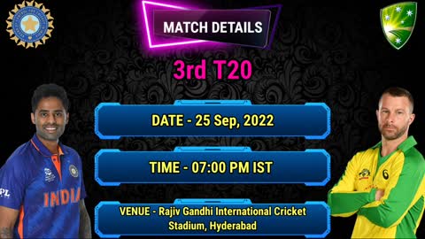 India vs Australia 3rd T20 Match Both Team Final Playing 11 India playing 11 vs Australia