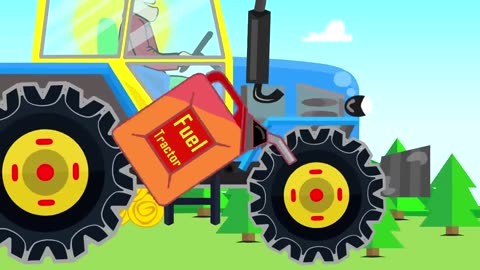 Farm work - Harvester and Tractor work hard | Fairy tale about Farmers