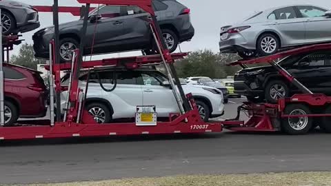 New Toyota’s delivered on semi truck