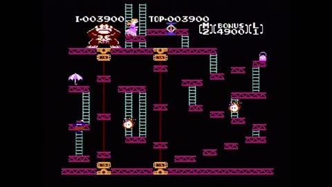 Donkey Kong Classics - Donkey Kong Playthrough (Actual NES Capture)