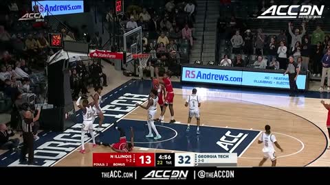 Georgia Tech Deivon Smith Skies High For The Block | ACC Must See Moment