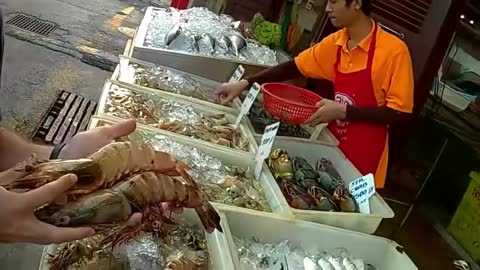 thailand street food. hua hin seafood