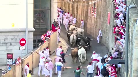 Five injured on day seven of San Fermin bull run