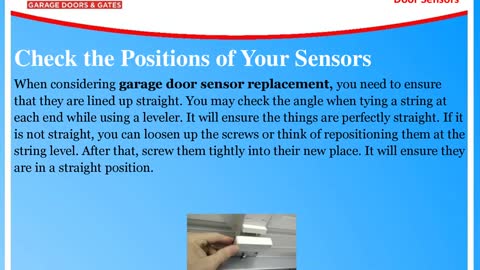 4 Ways to Lineup Your Garage Door Sensors