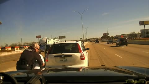 North Texas cop saves woman choking on gum along the highway