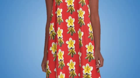 Plumeria Dress | A-Line Flower Printed Dress ✨ YouTube Shorts Video 9