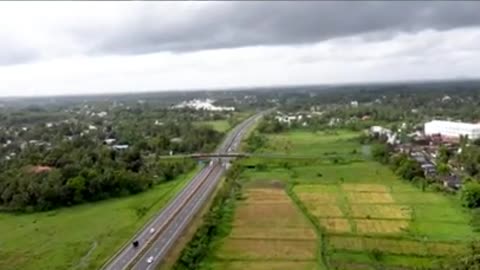 Beautiful Drone Shot of Srilanka Kottawa Highway E1 Bird View