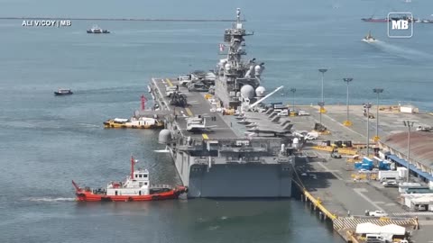 USS Tripoli docks in Manila for a port call