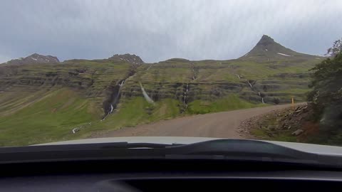 Mjóifjörður Iceland,bad road,