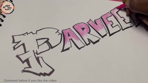 Parveen ‘Name drawing videos please support my YouTube channel https://youtube.com/@artwithrams