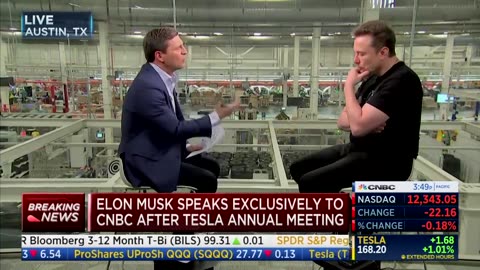 ELON MUSK SPEAKS EXCLUSIVELY TO CNBC AFTER TESLA ANNUAL MEETING