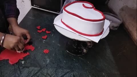 Heart Shape Anniversary Cake _ How To Make Anniversary Cake