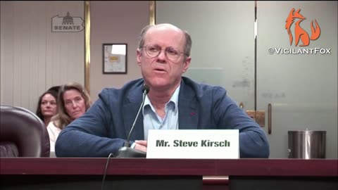 Steve Kirch testifying at the Pensylvania senate.