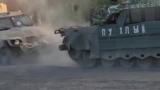 British Husky TSV armored car captured by Russian marines
