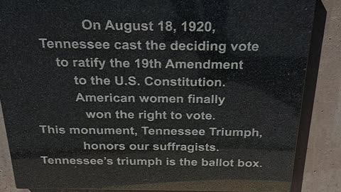 Women, and the right to vote, Tennessee 1920