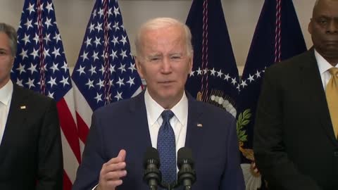 BIDEN: "...all to help counter Ukraine's brutal aggression that's happening because of Russia."