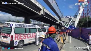 Skyway steel beam collapse in Muntinlupa City: 1 dead, 4 injured.