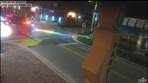 Florida man arrested after "vandalizing" the street by doing burnouts on an LGBTQ flag mural
