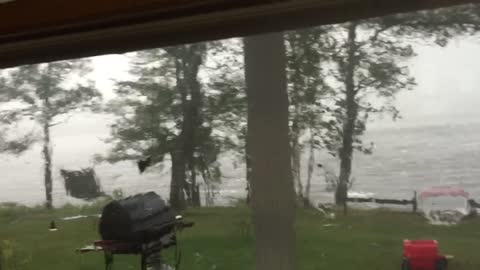 Ghostly figure appears during extreme storm