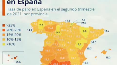Desempleo en España por provincias