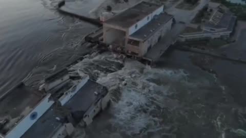 The Nova Kakhovka hydro-electric dam on the Dnipro River in southern Ukraine has been blown