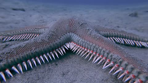 Spiked Starfish Scuttles By