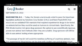 FDA Modernization Act to Ban Animal Testing Mandates SEPTEMBER 29, 2022 - You Are Now The TEST Subjects For All New "Vaccines" And Medications!