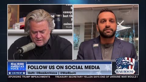 Kash Patel on the war room with Steve Bannon.