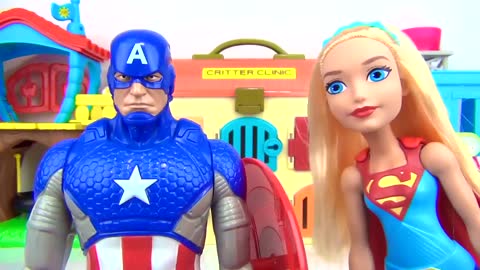 Grilling with Superheroes Using Barbecue BBQ Playset-1