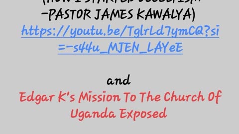 Pr James Kawalya's Testimony n Preacher Edgar K's Mission Exposed by Apostle Gordon (Wed 14-02-2024)