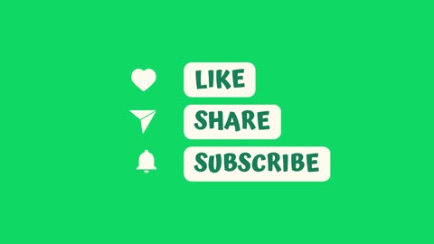 Like Share Subscribe green screen