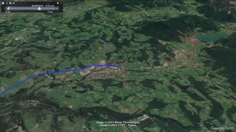 Drive from Germany to Bled / Google Earth GPX Trail