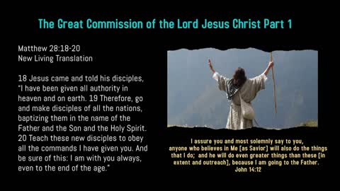 The Great Commission Part 1
