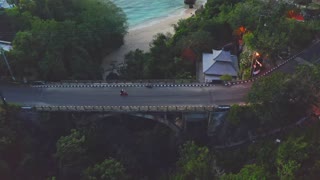 Amazing view of beach captures by drone