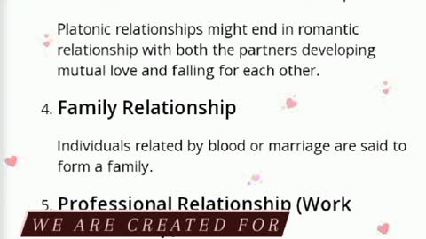 Types of relationships